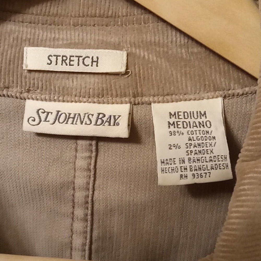 St. John's Bay Tan Suede Button-Front Jacket - Picture 8 of 9